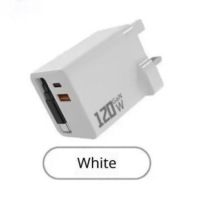 "120W GaN Schnellladegerät mit Integriertem Einziehbaren Kabel - Typ-C, Mehrfarben Optionen"