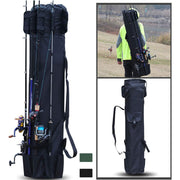 "Multifunktionale Zylinder-Angeltasche für Outdoor: Robust, Leicht & Geräumig - Perfekt für Angelruten und -zubehör"