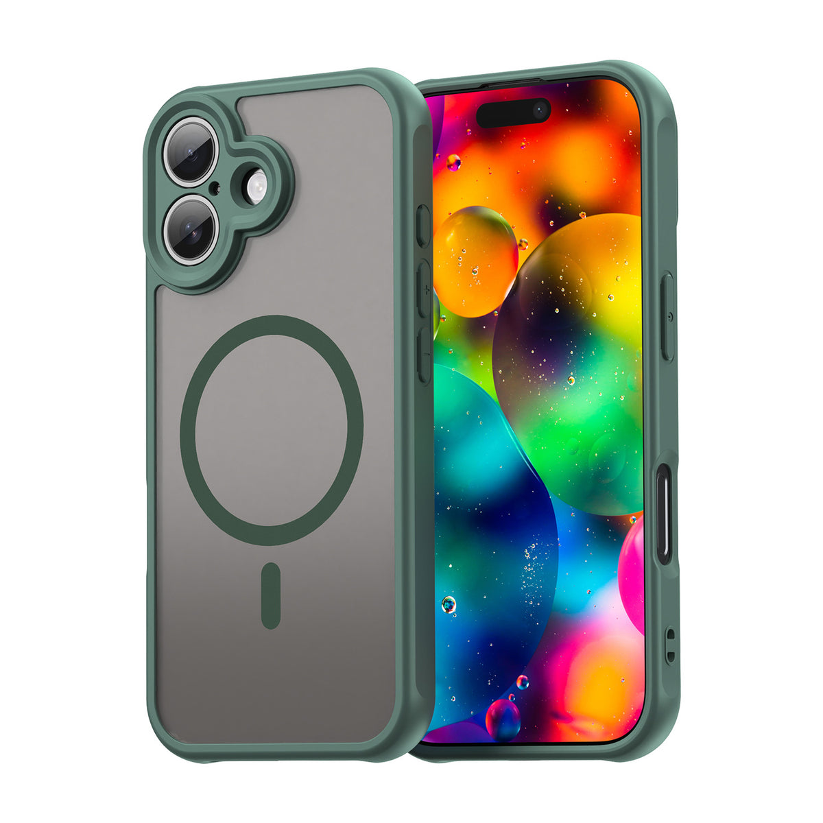 "All-in-One Robuste Matt TPU PC Magnetische Handyhülle - Stoßfest, Anti-Fall, Wärmeableitung für iPhone Modelle"