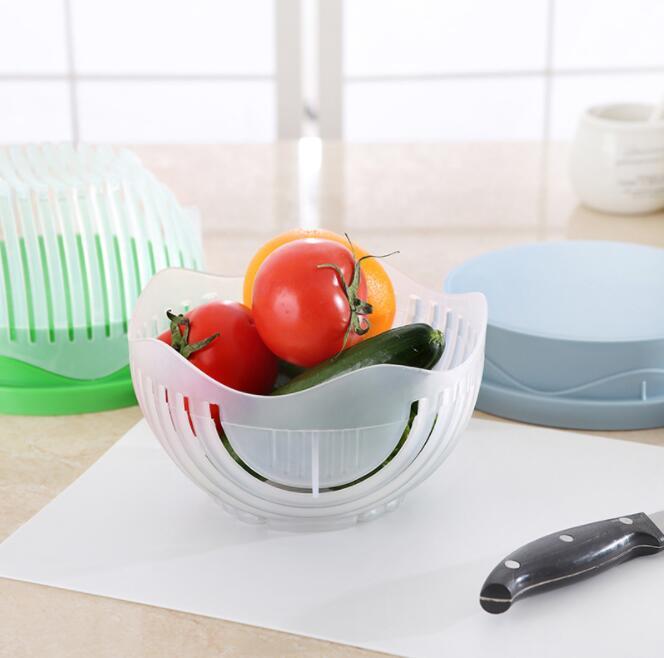 "Revolutionärer Salatschneider & Abtropfsieb: Schnell, Sicher & BPA-Frei für Perfekte Salate"