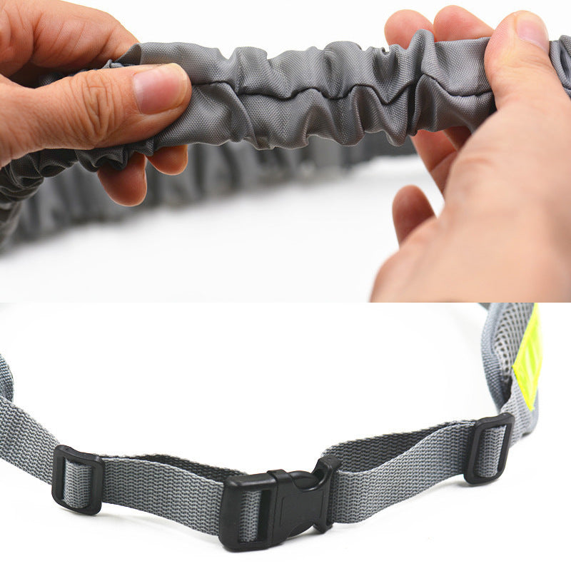 "Verstellbare Freihand-Hundeleine: 4-teiliges Lauf-Traktionsset, Nylon, Stretchbar & Anpassbar, mit Taillentasche für Handy und Snacks - in 4 Farben erhältlich"