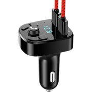 "Premium Auto-Zigarettenanzünder mit Lossless MP3-Player, Bluetooth 5.0, Dual-USB & FM-Transmitter für optimales Fahrerlebnis"