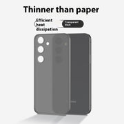 "Ultradünne Wärmeableitung Handyhülle, Transparent Weiß, Rundum-Schutz, Stoßfest, Anti-Fall für Samsung"