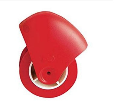 "Praktischer Teig-Rad-Schneider für Torten und Pizza, Rostfreies Kunststoff-Rollrad, Leicht zu Reinigen, Rot-Weiß, 10x8cm"