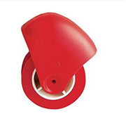 "Praktischer Teig-Rad-Schneider für Torten und Pizza, Rostfreies Kunststoff-Rollrad, Leicht zu Reinigen, Rot-Weiß, 10x8cm"