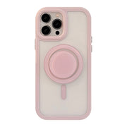 "Einfache Ins Feste Farbe Magnetische Halterung Handyhülle, Kompatibel mit iPhone 11/12/13/14 Pro Max, Stoßschutz, Acrylmaterial"