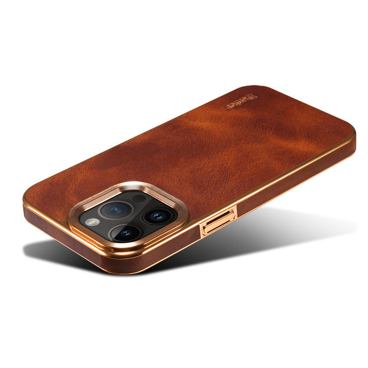 "Handgefertigte Luxus Leder Handyhülle - Umweltfreundlich, Ultra-Dünn & Vollschutz - Perfekte Passform für iPhone Modelle"