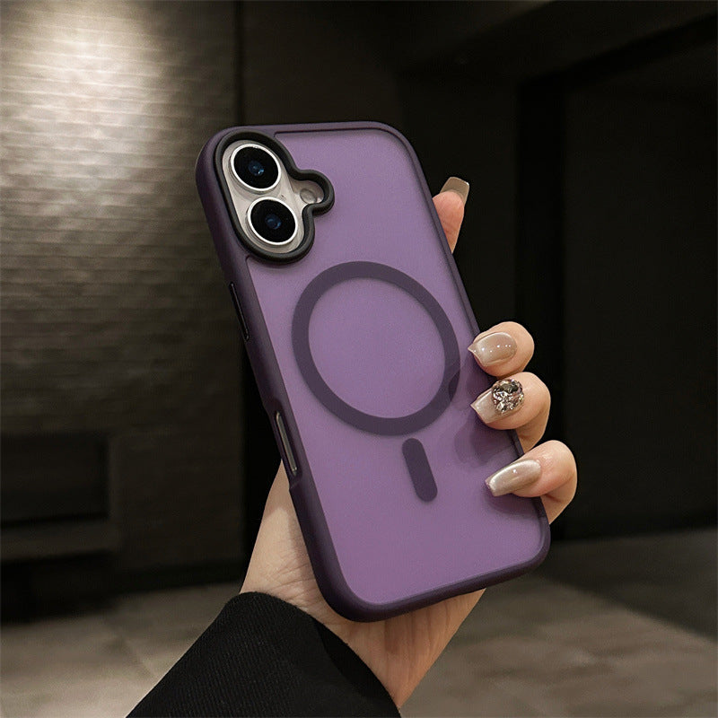 "Hautfreundliche Matte Magnetische Handyhülle, 2-in-1 PC Material, Kompatibel mit iPhone Modellen"