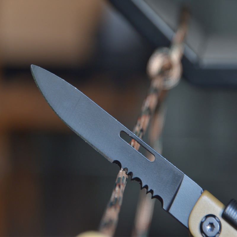 "Multifunktions-Teleskopzange PA01P in Wüstentarnfarbe - Tragbar & Leichtgewichtig, Aus SS420 Werkzeugstahl, Ideal für Notfälle im Freien"