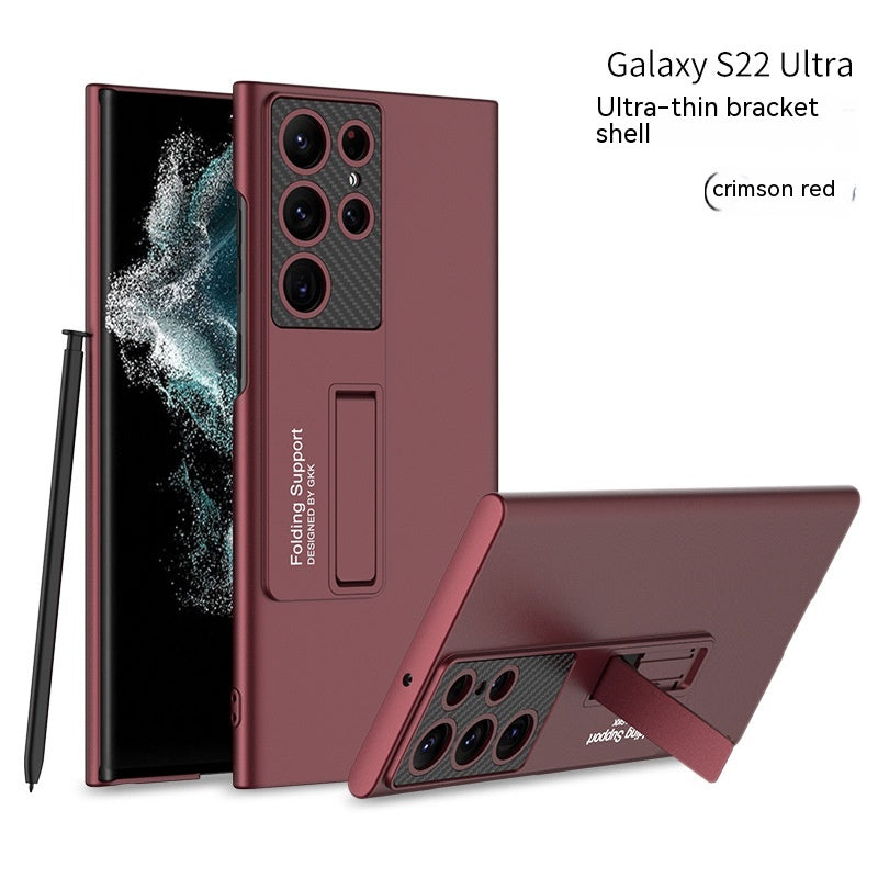"Ultradünne Stoßfeste All-Inclusive Handyhülle mit Ständer in Eleganten Farben für Samsung"