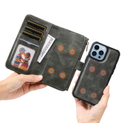 "Multifunktionale Retro Leder Handyhülle mit Kartenfach, Magnet & Anti-Fall Schutz, Kompatibel mit 16+ Modellen"