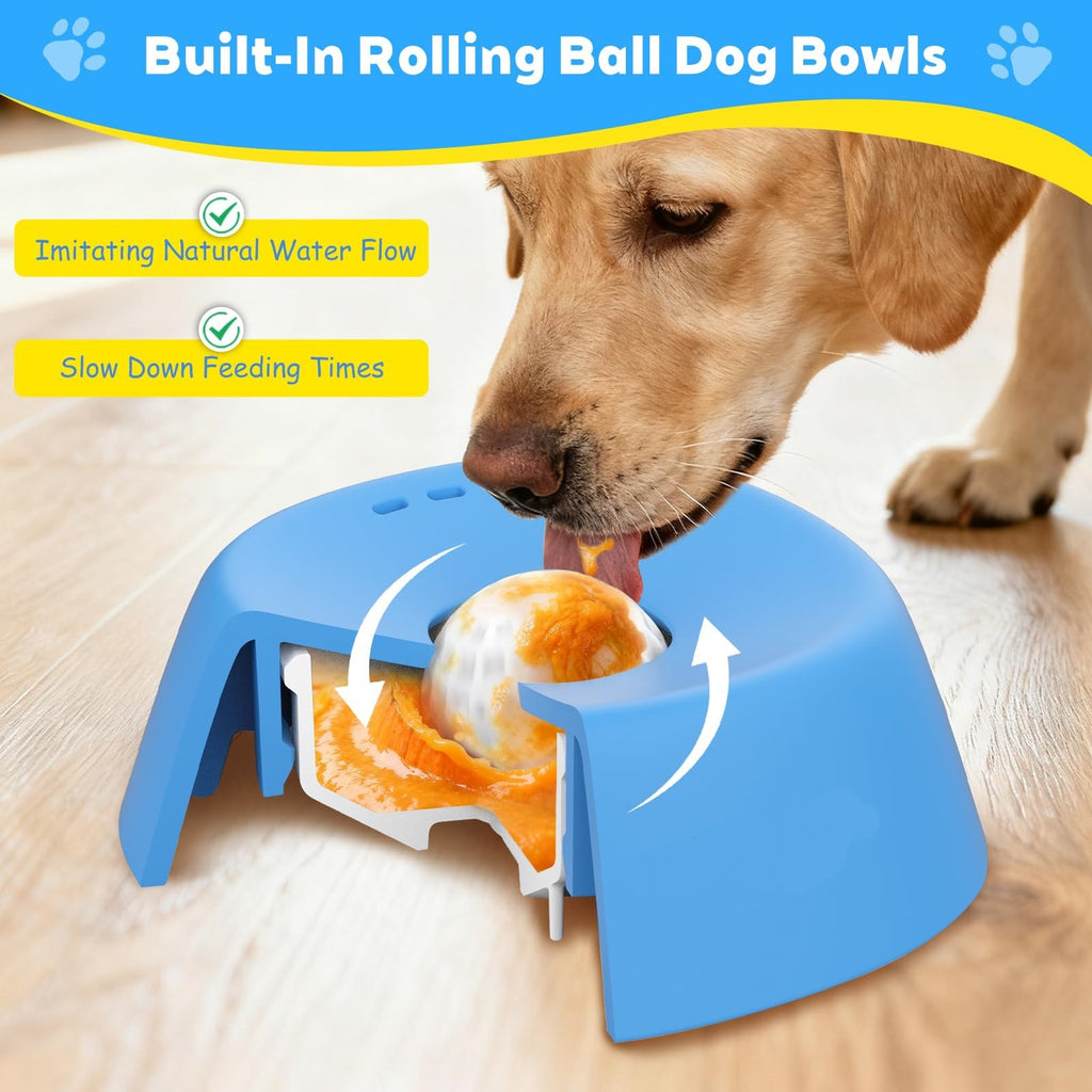 "Anti-Erstickungs-Hundeschüssel: Rutschfester Pet Slow Feeder und Leck-Spielzeug für Flüssigleckerbissen, Knochenbrühe, Joghurt - Hochwertiges Material, Einzigartiges Design"