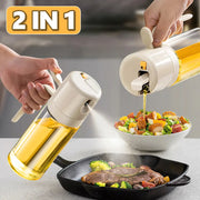 2-in-1-Ölsprühflasche BBQ-Kochölspender Olivenöl-Ausgießer Sprühflasche Küchen-Backölzerstäuber Essigflasche