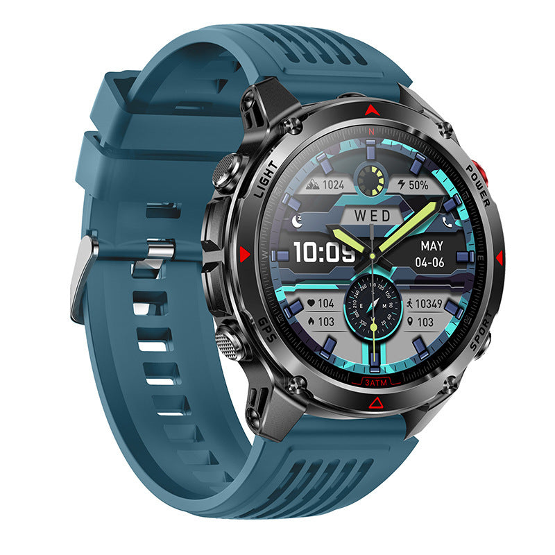 "Multifunktions-Smartwatch mit GPS, Taschenlampe, Kompass, Bluetooth-Anruf - Sportuhr für Draußen in Verschiedenen Farben"