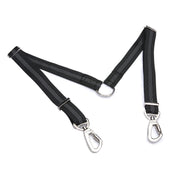 "Hochelastische Doppelkopf-Hundeleine von Pet One - Ausziehbar, Robustes Nylon, Farbe Schwarz"