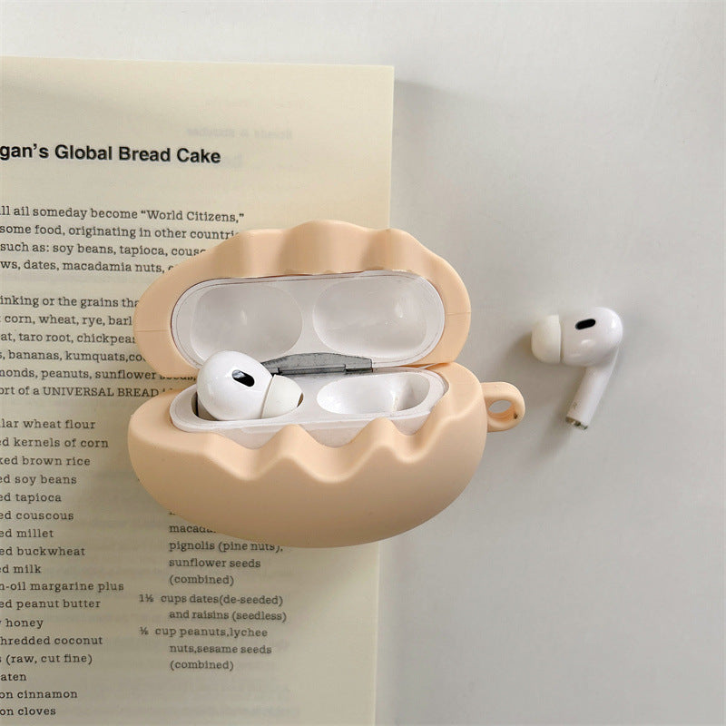 "Innovative 3D Ei-förmige Bluetooth Kopfhörer Silikonhülle - Kreativer Cartoon-Stil für Apple"