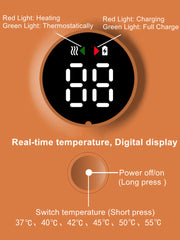 "Tragbarer, Kabelloser Babyflaschenwärmer mit USB-Ladefunktion – Konstante 42°C Milchtemperatur, Lange Akkulaufzeit, Universal Flaschenpassform"