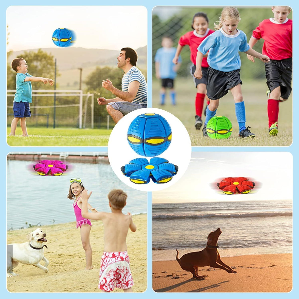 "Interaktives UFO-Haustierspielzeug: Robuster Flugball für Hunde, Leuchtender Magic Ball, Outdoor-Spaß & Training, Ideal für Kinder und Hunde, Perfektes Geschenk"