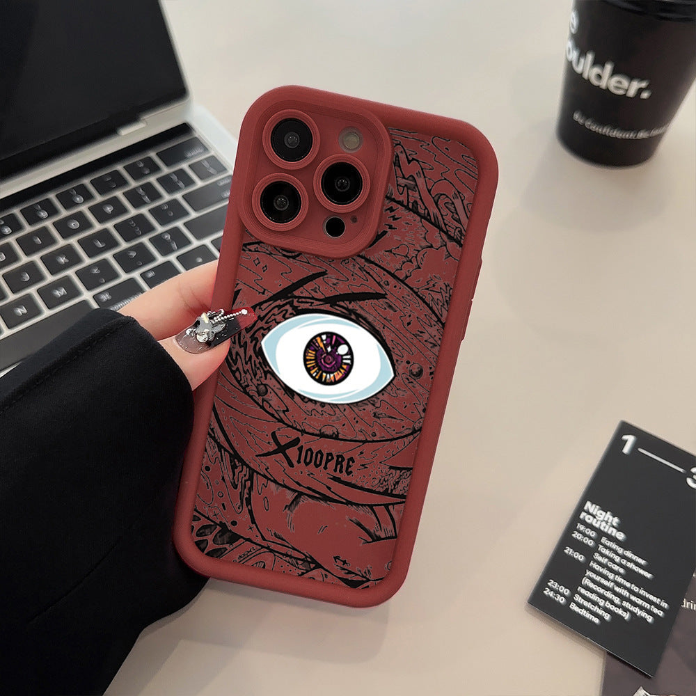 "Silikon Handyhülle in Vielfältigen Farben - DS Eye of God Design - Stoßfest, Anti-Fall & Anti-Fingerabdruck für Alle iPhone Modelle"