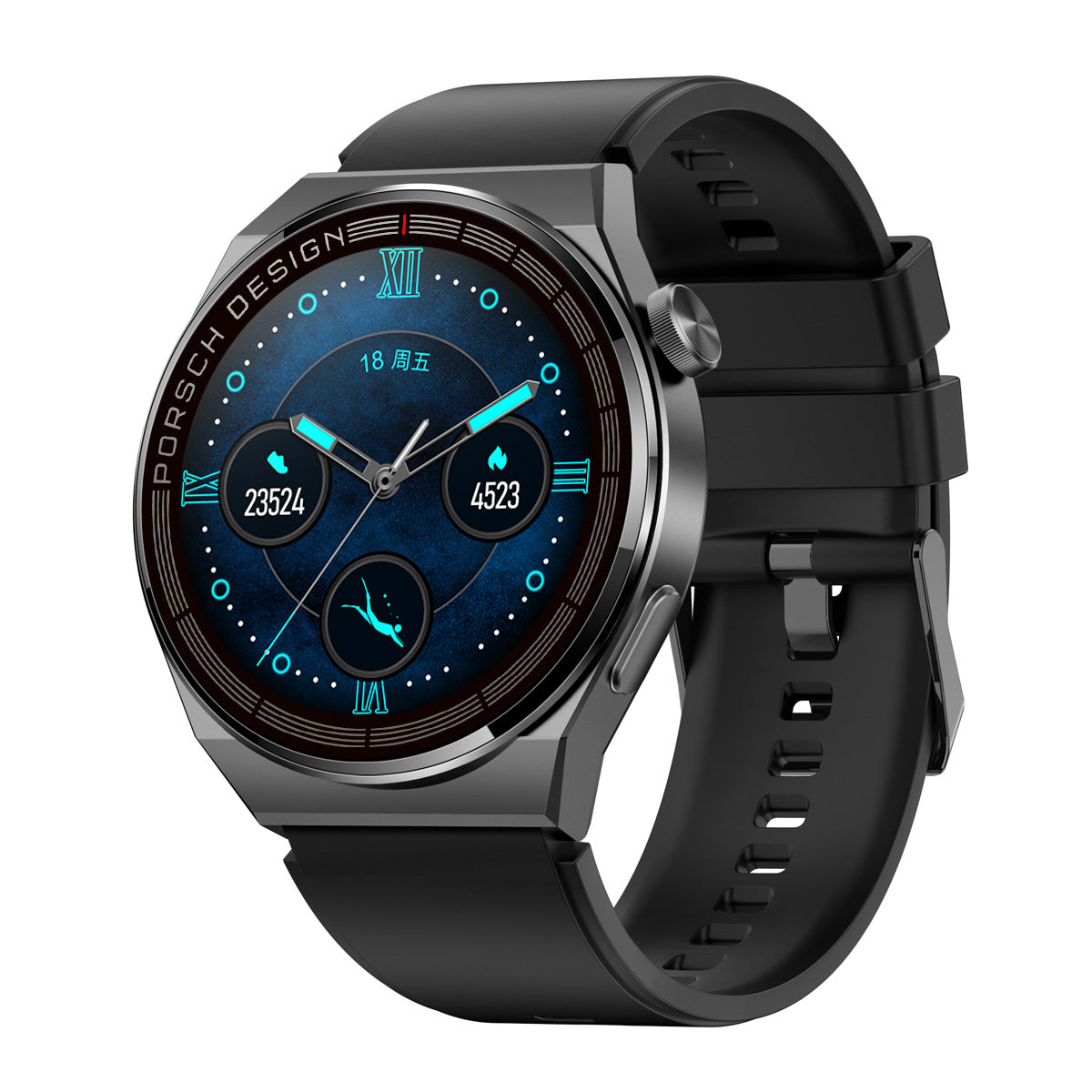 "HD3max NFC Bluetooth Smartwatch mit Schrittzähler & Gesundheitsüberwachung - Vielseitige Farben und Materialien"