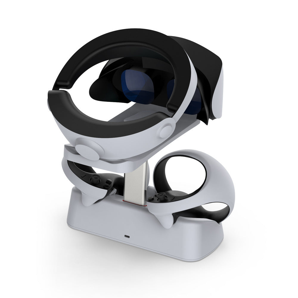 "PS5 VR2 Ladestation mit Display Licht & Controller-Halterung - Schnelles Aufladen und platzsparendes Design"