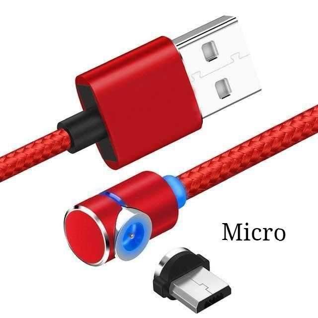 "360 Grad Drehbares Magnetisches LED Ladekabel - USB & USB Typ-C - Schnellladung, Datenübertragung und Smartphone-Schutz"
