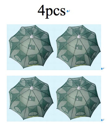 "Robustes Automatisches Fischernetz - Faltbare Nylon Krabbenfalle mit 4-20 Löchern - Ideal für Smelt, Aal, Krabben & Mehr"