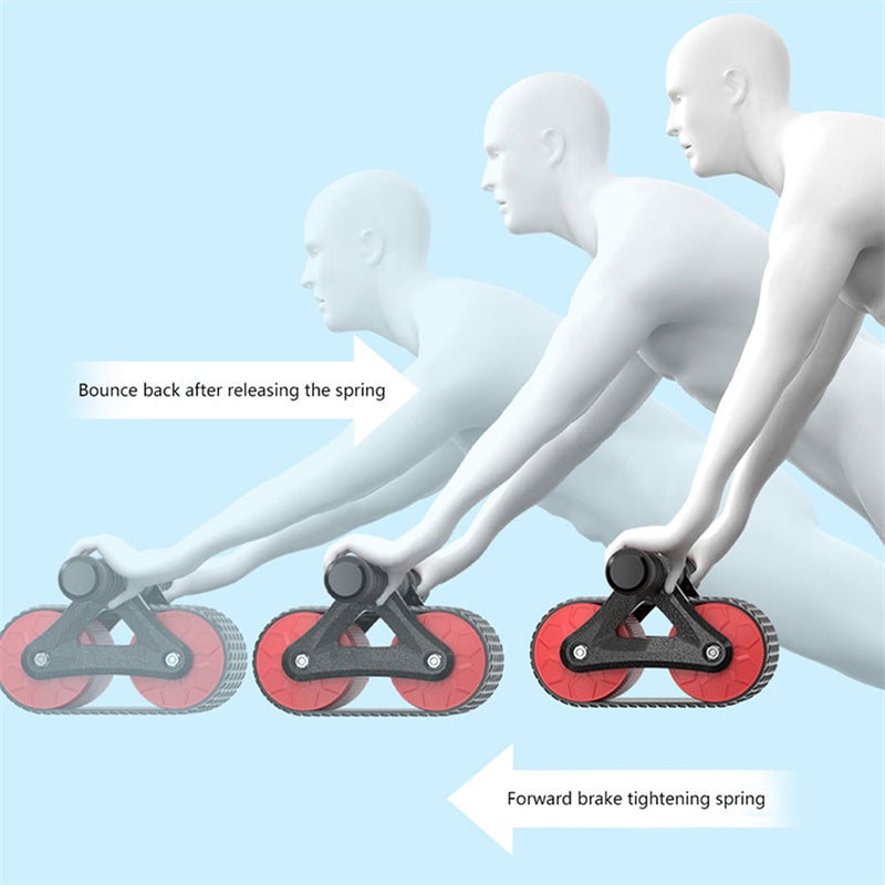 "Premium Doppelrad Bauchtrainer für Männer & Frauen - Automatische Rückkehr Ab Roller, Fitnessgerät für Heimtraining und Gymnastik"