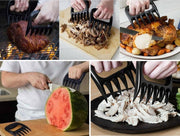 "Kreativer Bärenklaue Fleischzerkleinerer für Grillfeste - Rutschfest & Langlebig, 2 Stück in Schwarz"