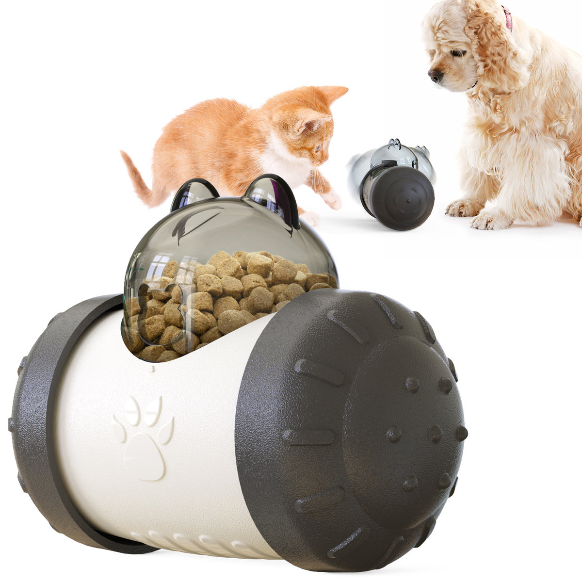 "Interaktives Haustier-Spielzeug: Hundesnack-Ball und Katzenfutter-Dispenser aus Gesundheitsfreundlichem Material, Mehrfunktionaler Fütterer, Einzigartiges Wackeldesign für Alle Hunde- und Katzengrößen"