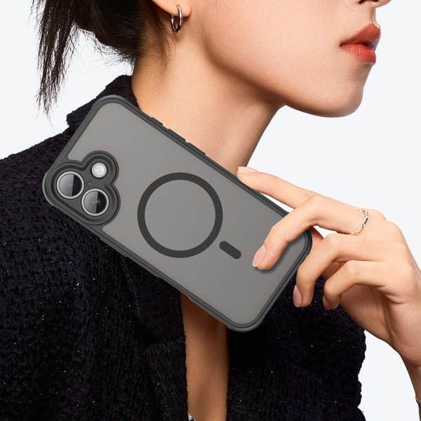 "All-in-One Robuste Matt TPU PC Magnetische Handyhülle - Stoßfest, Anti-Fall, Wärmeableitung für iPhone Modelle"
