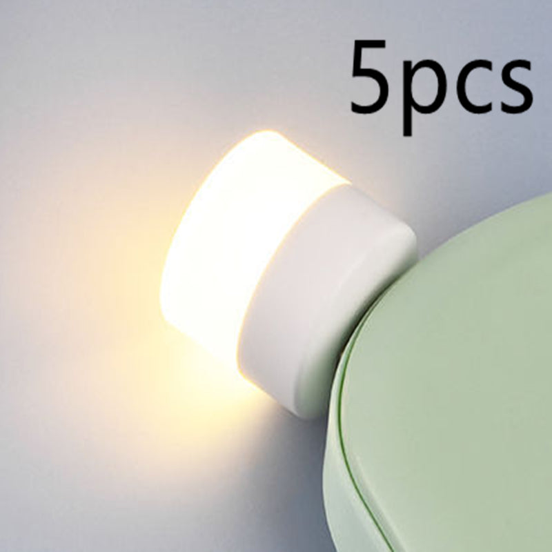 "Tragbare Mini USB Nachtlicht, LED Augenschutz Leselampe, Runde Buchlampe mit USB-Stecker für Computer & Mobile Power Charging"