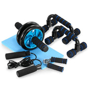 "Premium Stahl- und PU-Bauchmuskeltrainer-Rollset - Fitnessgerät für Büro & Zuhause"