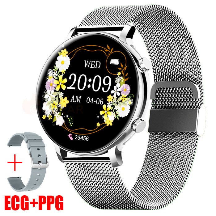 "Edelstahl Business Smartwatch mit Bluetooth Anruf, Herzfrequenzmonitor und Wasserdicht Funktion"