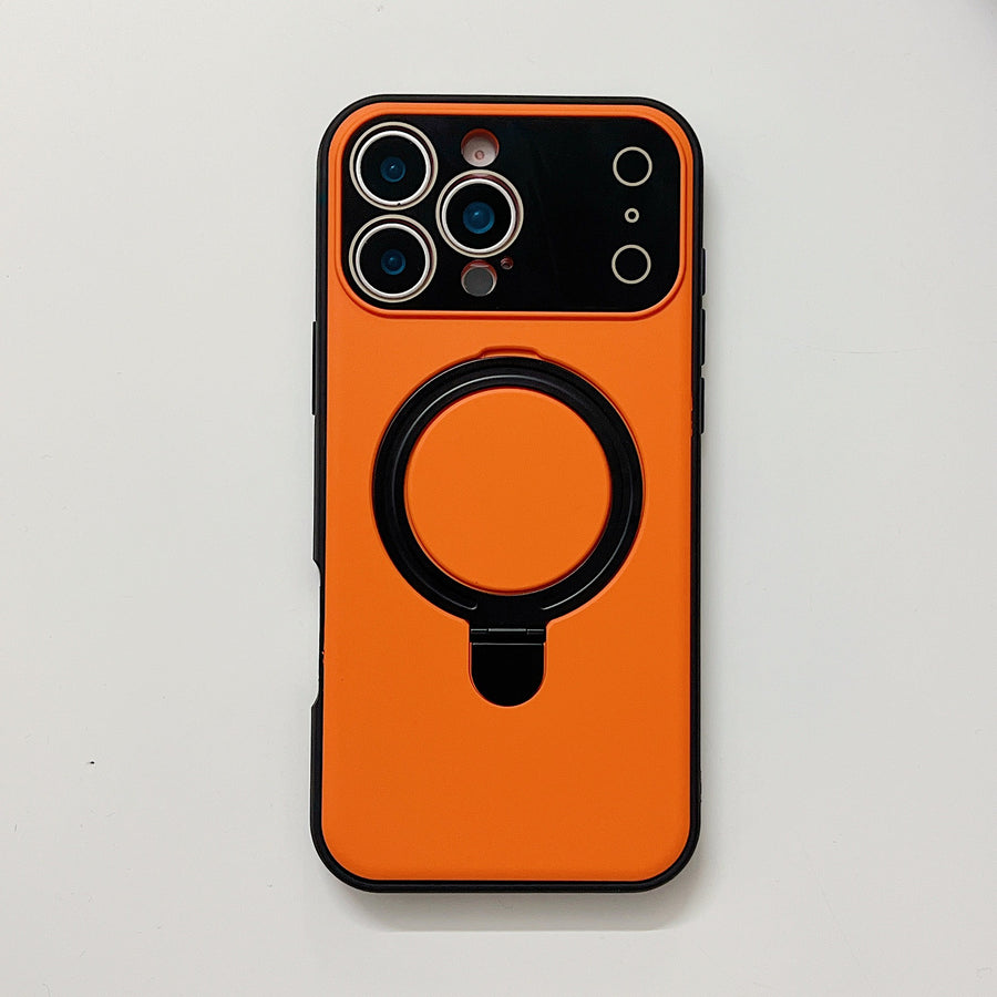 "Großbild-Magnetisches Handyhülle mit Hautähnlicher Oberfläche, Ständer und Stoßfestem Design - Kompatibel mit iPhone"