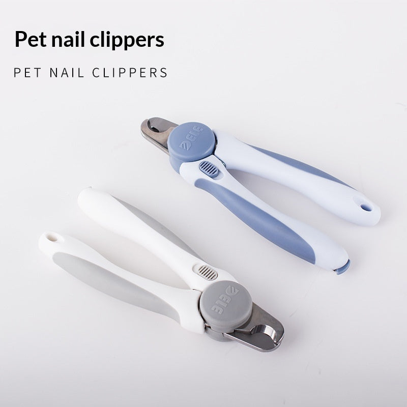 "Premium ABS Hunde Nagelknipser mit Nagelfeile - Sky Blau, Weiß"