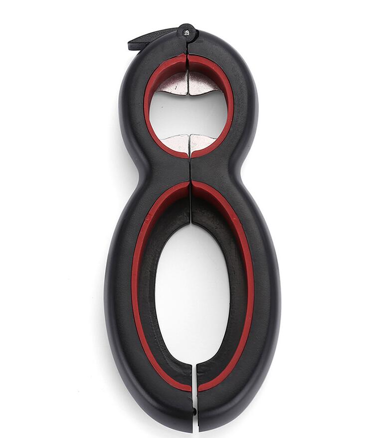 "Multifunktionaler 6-in-1 Dosenöffner - Einfache Handhabung, Ergonomisches Design, Ideal für Küche und Reisen"