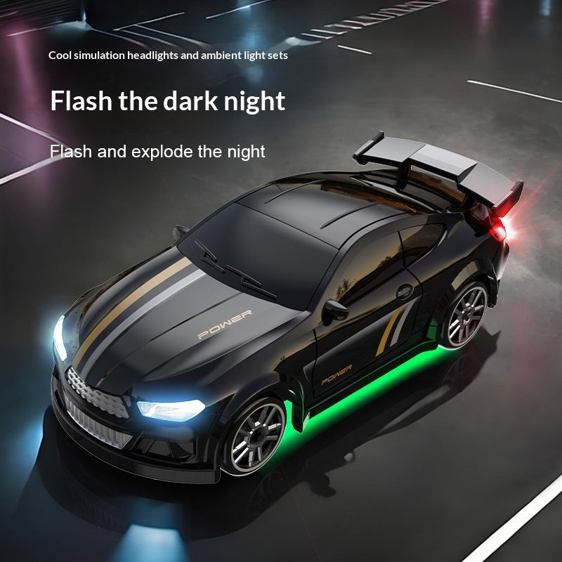 "BMW & Porsche 4WD RC Drift Auto Spielzeug mit Beleuchtung und 2.4G Fernbedienung - in Blau und Schwarz"