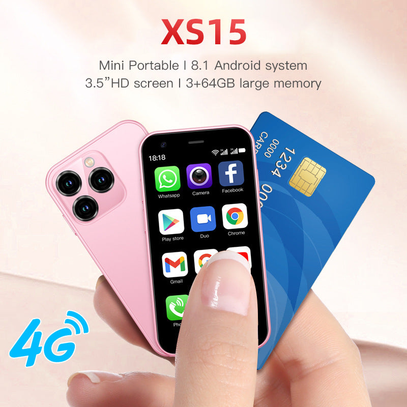 "XS15 Ultra-kompaktes 3,5-Zoll Mini-Smartphone, 2GB RAM, 16GB, Android, 2600mAh Akku, 20MP Kamera - in Vier Farben erhältlich"