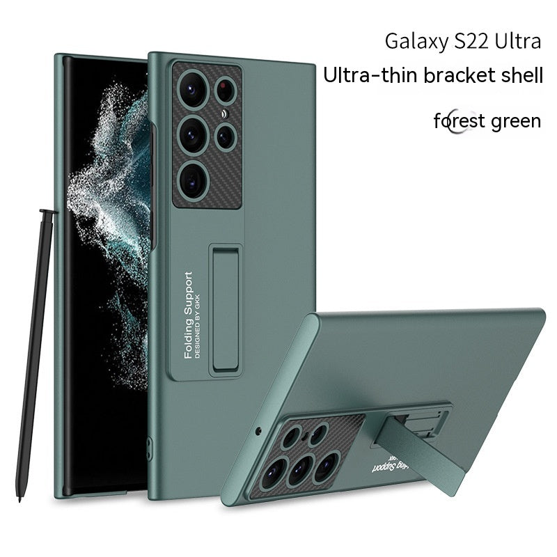"Ultradünne Stoßfeste All-Inclusive Handyhülle mit Ständer in Eleganten Farben für Samsung"