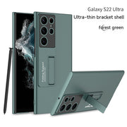 "Ultradünne Stoßfeste All-Inclusive Handyhülle mit Ständer in Eleganten Farben für Samsung"