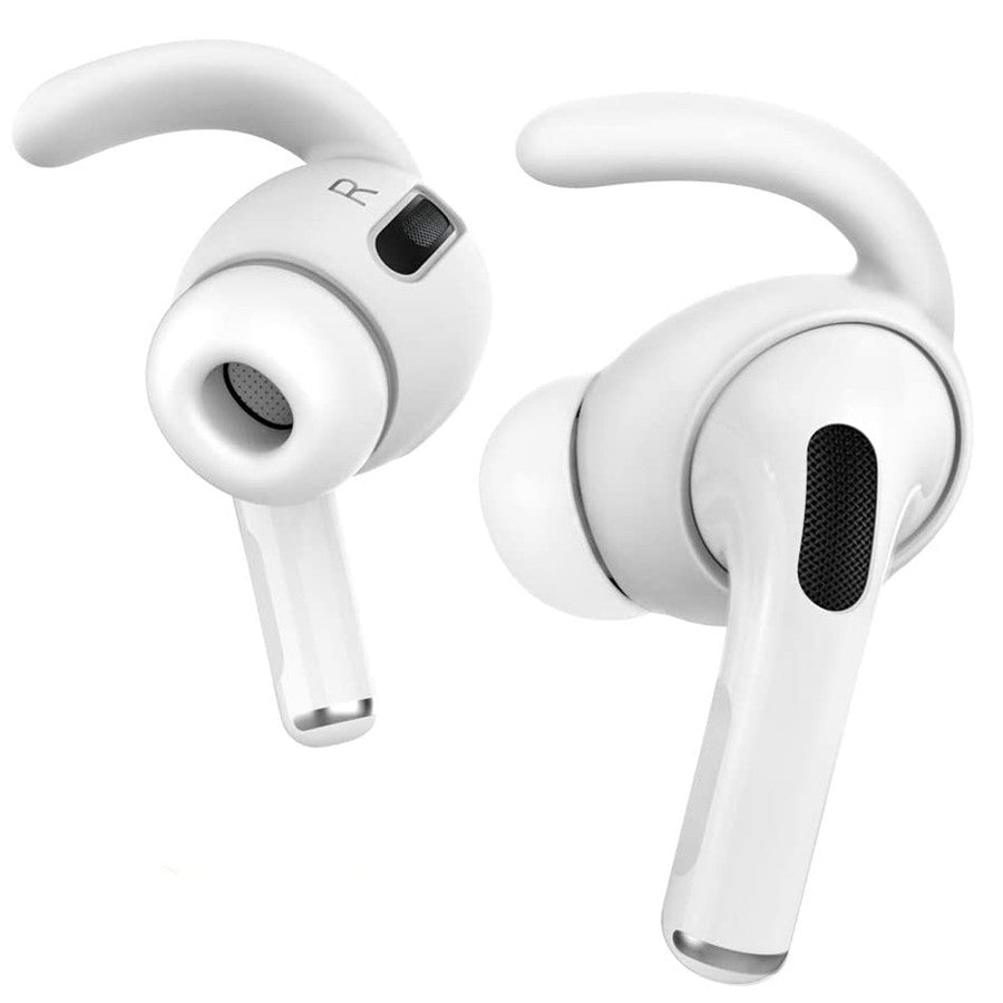 "Sportliche Anti-Drop Ohrpolster Kompatibel mit Apple Airpods 3. Generation - Inklusive Silikon Tasche und 3 Paar Earmuffs - Perlweiß oder Magisch Schwarz"