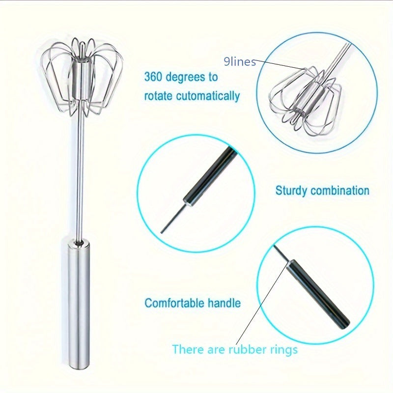 "Edelstahl Handmixer für den Haushalt - Multifunktional & in Drei Größen Verfügbar"