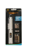 "Wiederaufladbarer Mini Elektroschrauber - Lithium Technologie, 3.6V Leistung, Komplettset mit USB-Kabel und Bits"