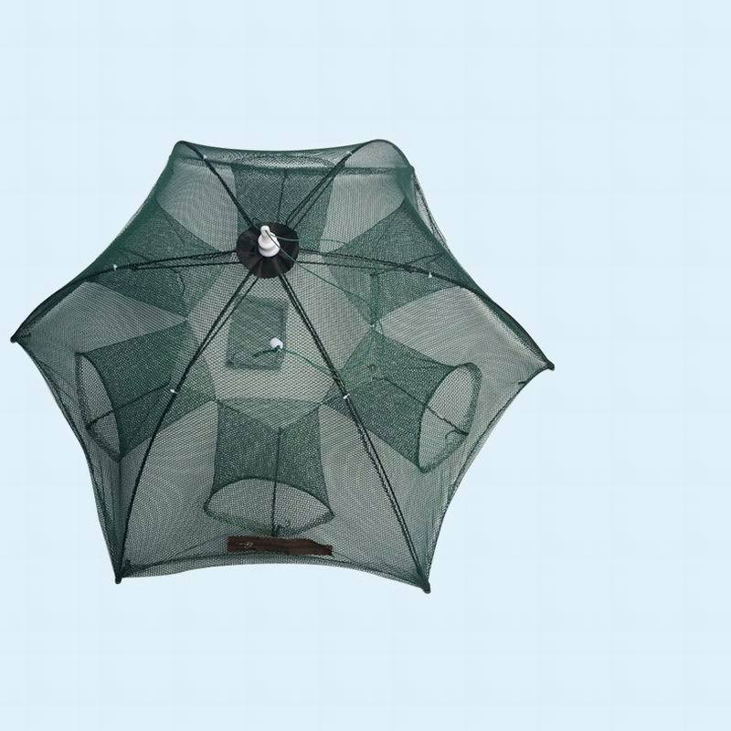 "Robustes Automatisches Fischernetz - Faltbare Nylon Krabbenfalle mit 4-20 Löchern - Ideal für Smelt, Aal, Krabben & Mehr"