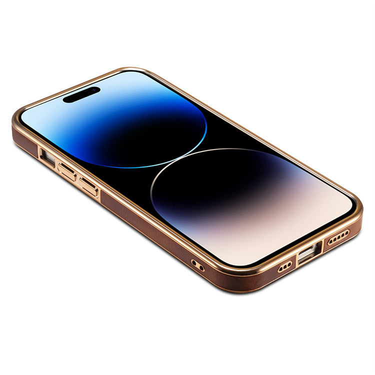 "Handgefertigte Luxus Leder Handyhülle - Umweltfreundlich, Ultra-Dünn & Vollschutz - Perfekte Passform für iPhone Modelle"