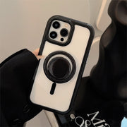 "Einfache Ins Feste Farbe Magnetische Halterung Handyhülle, Kompatibel mit iPhone 11/12/13/14 Pro Max, Stoßschutz, Acrylmaterial"