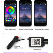 "RGB Auto Innenbeleuchtung - Flexible, App-gesteuerte Stimmungslichter mit Musikrhythmus - Einfach zu installieren"
