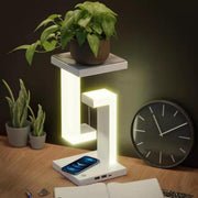 "Designer Balance-Lampe mit kabelloser Smartphone-Ladefunktion und magnetischem Schwebeeffekt für Zuhause und Büro"