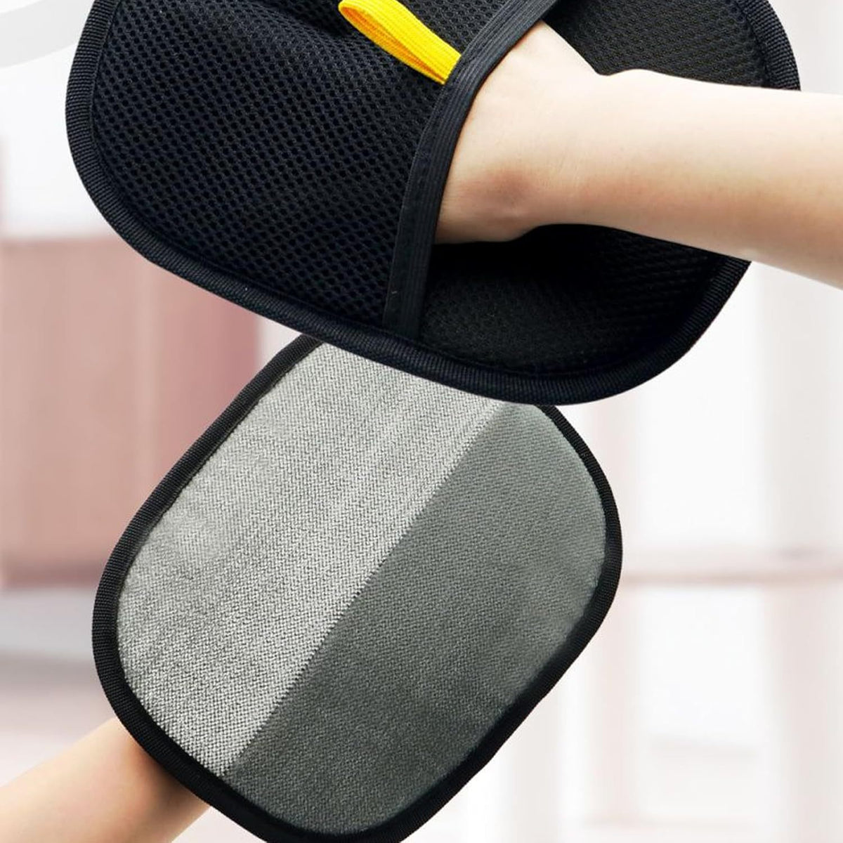 "Elektrostatische Haarentfernungs-Handschuhe für Haustiere, Zwei-Wege-Borsten-Entferner, Haarbürste, Katzenhaarhandschuhe und -Kamm"